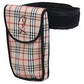 Plaid equestrian cell phone holder shown with a variety of colors