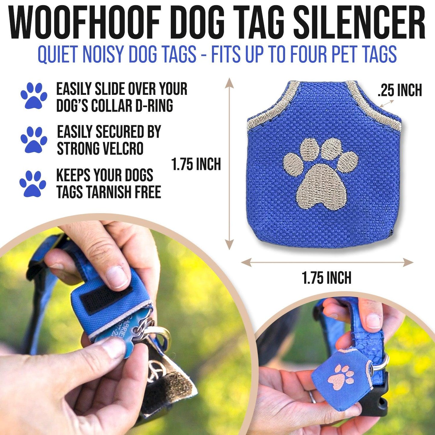 Dog Tag Silencer - The Perfect Solution for Metal ID Tags - Woofhoof#Animals & Pet Supplies