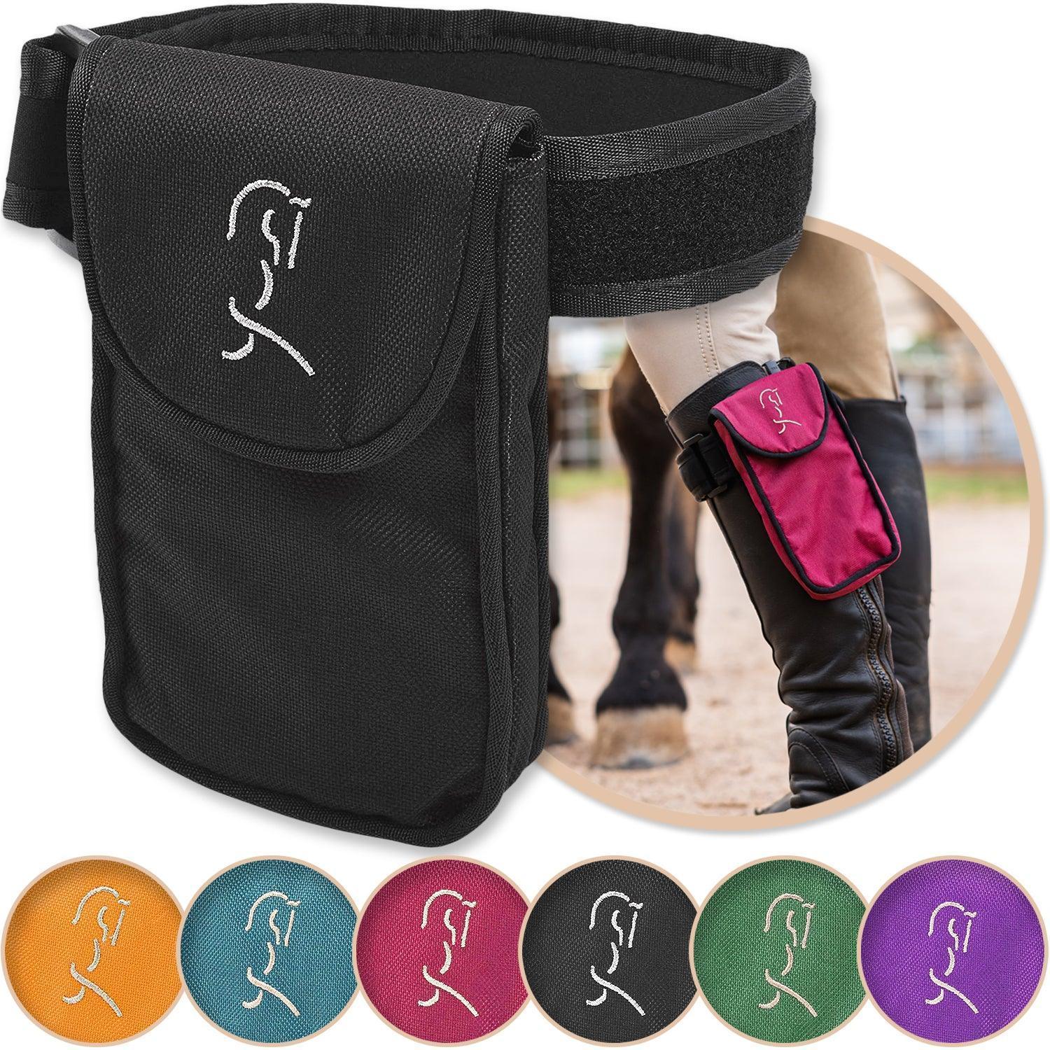 Leg Phone Case Equestrian Leg Phone Holder XL Black Nylon Case