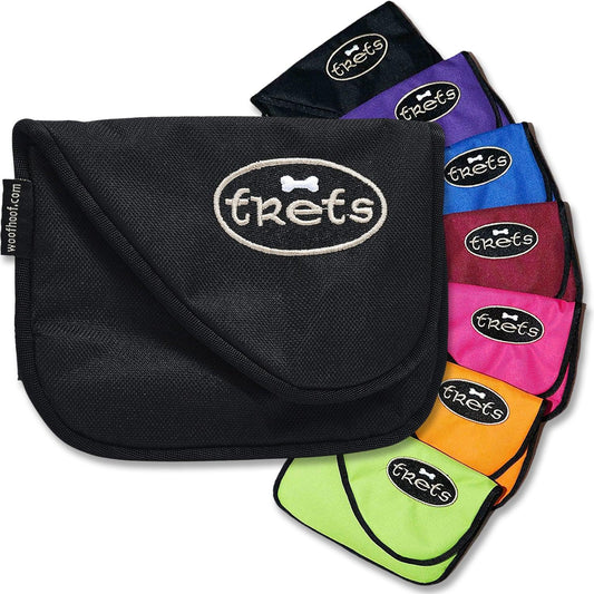 Black dog treat pouch shown with multiple colors