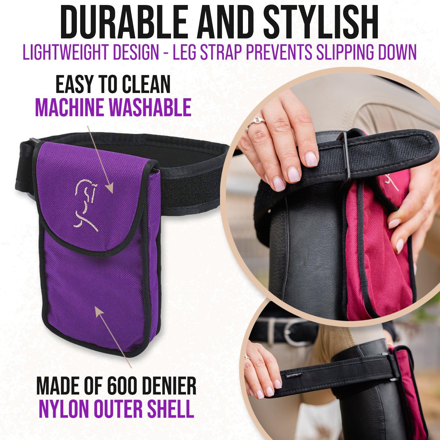 Purple equestrian cell phone case that is durable and stylish